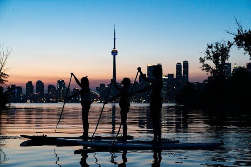 SUP Yoga in Toronto Islands, Canada