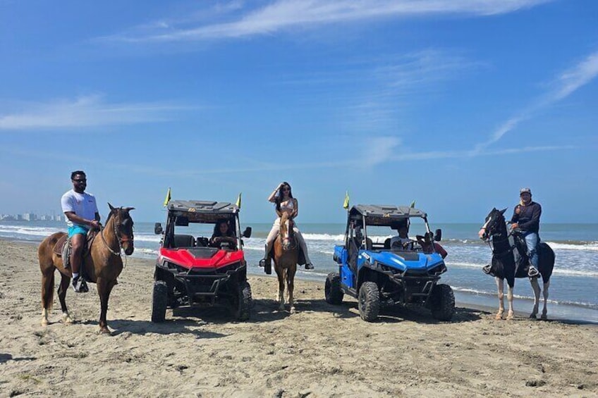 Cartagena ATV Buggy and Horseback riding Beach and Barrio Tour 