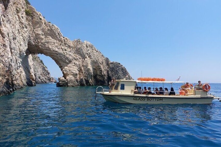 our glass-bottom boat to pass through KERI ARCH