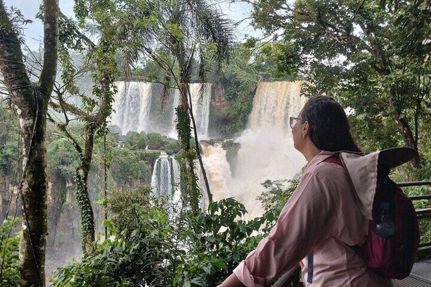 Iguassu Falls Argentina and landmark of the 3 borders Arg.