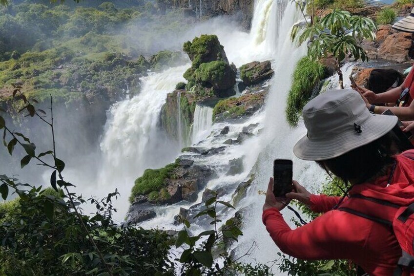 Iguassu Falls Argentina and landmark of the 3 borders Arg.