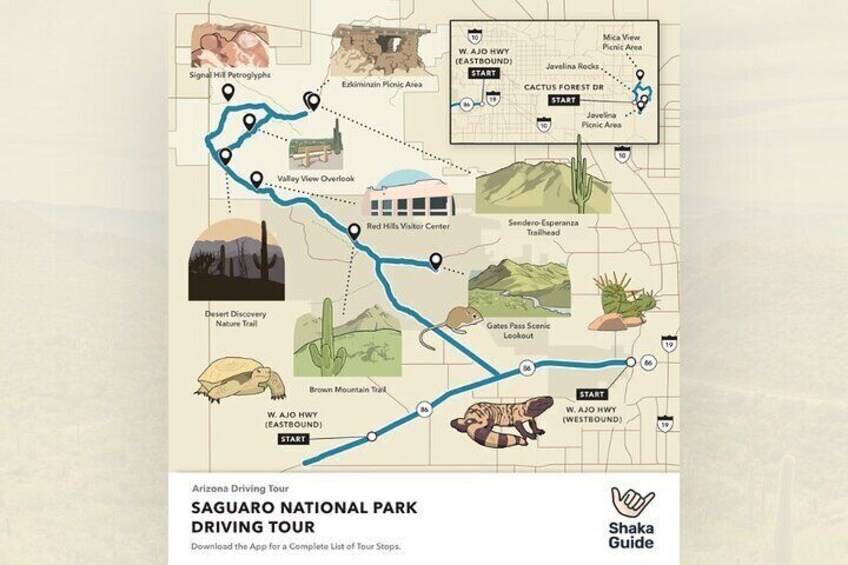 Saguaro Tour Map