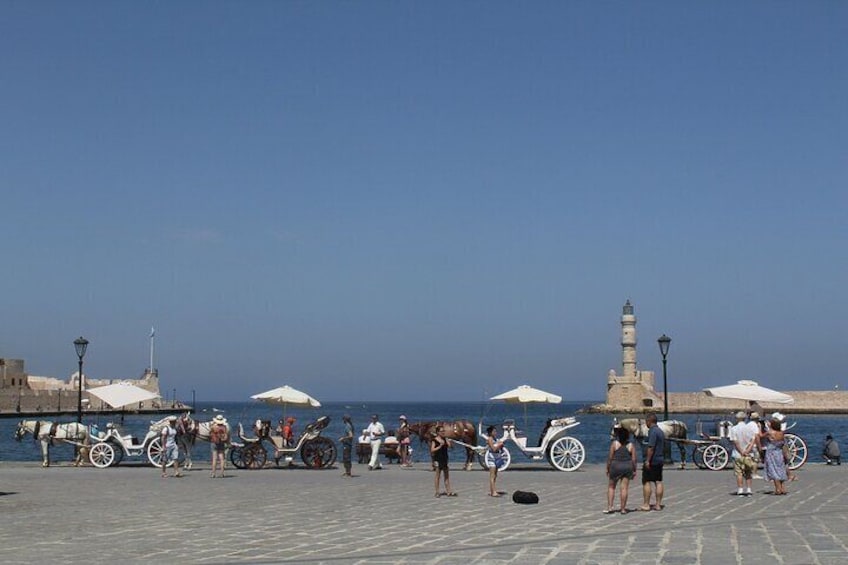 Chania Old Town, Public Market and Chrisopigi Monastery Tour