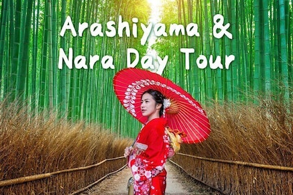 Katsuo-ji Temple, Minoh Waterfall, Arashiyama Forest, & Nara Park