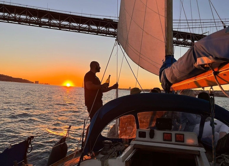 Lisbon Small Group Sailboat Sunset Tour with a Drink