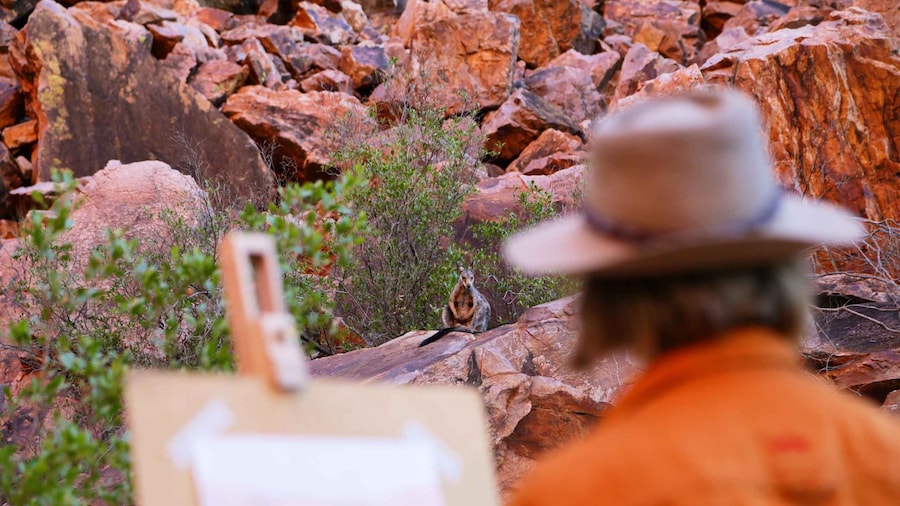 Alice Springs: Simpsons Gap Sunset Watercolor Painting Class