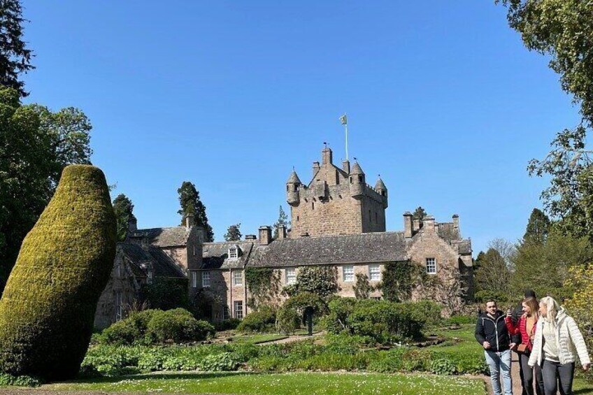 Enjoying the gardens at Cawdor castle