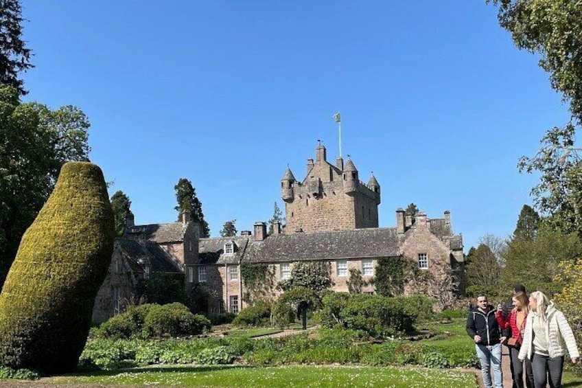 Enjoying the gardens at Cawdor castle