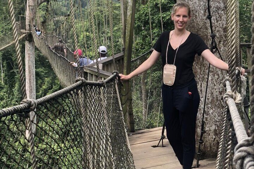 a nice pose on the Canopy walkway