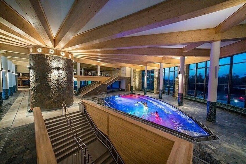 Indoor pools, twilight