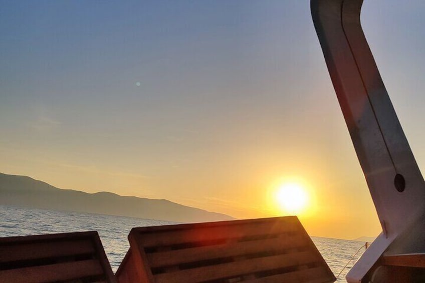 Romantic Sunset Cruise Private Boat Vlora Bay Tour
