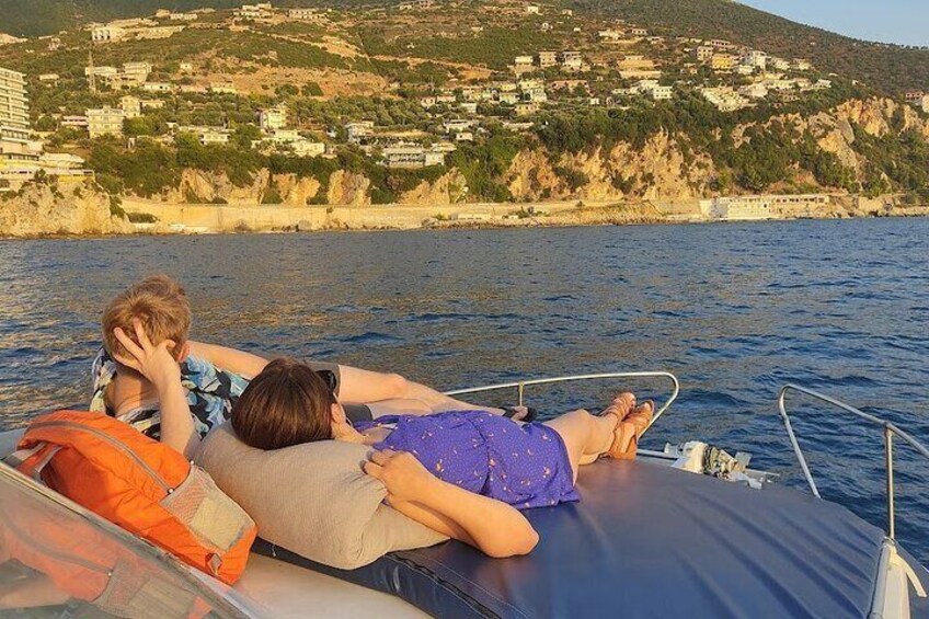 Romantic Sunset Cruise Private Boat Vlora Bay Tour
