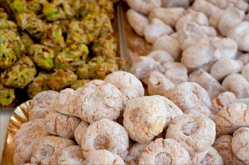 Course of Arancini and Almond Paste in Catania