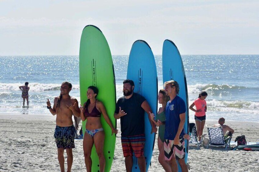 Private Group Surf Lessons in Myrtle Beach