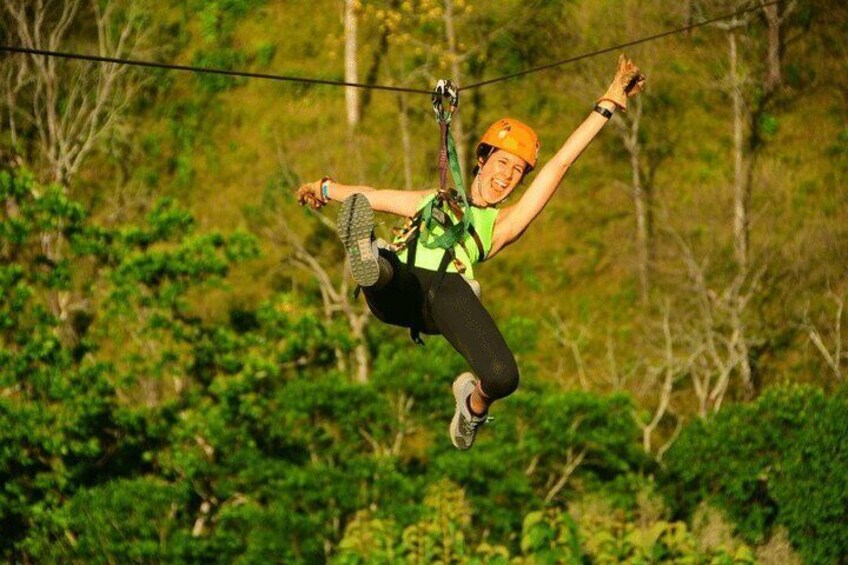 Ziplining in Jaco with Tarzan Swing