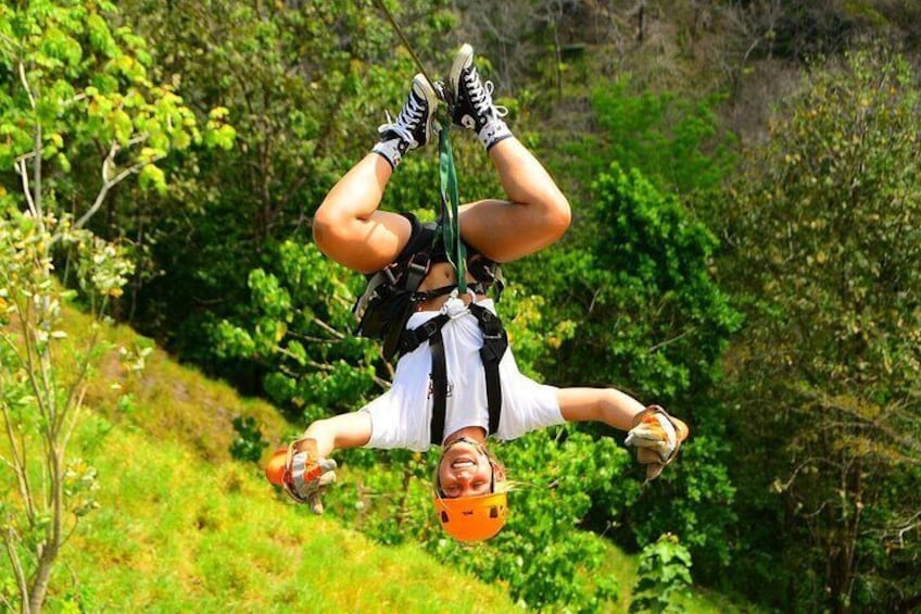 Ziplining in Jaco with Tarzan Swing