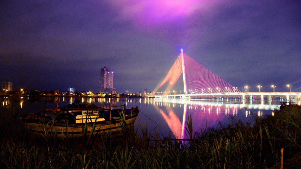 Vibrant night view in Da Nang, Vietnam 