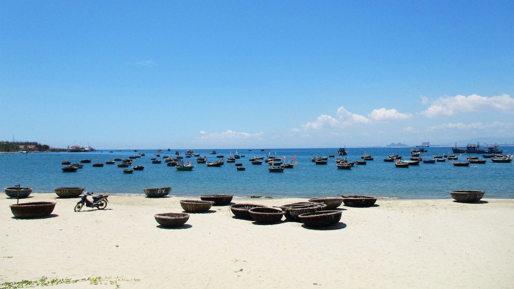 Beautiful day view of the beach in Son Tra, Vietnam