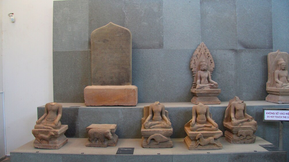 Vietnamese statues in a museum