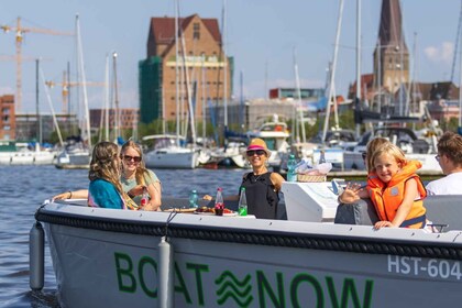 Rostock: Electric Boat Rental on the Warnow River