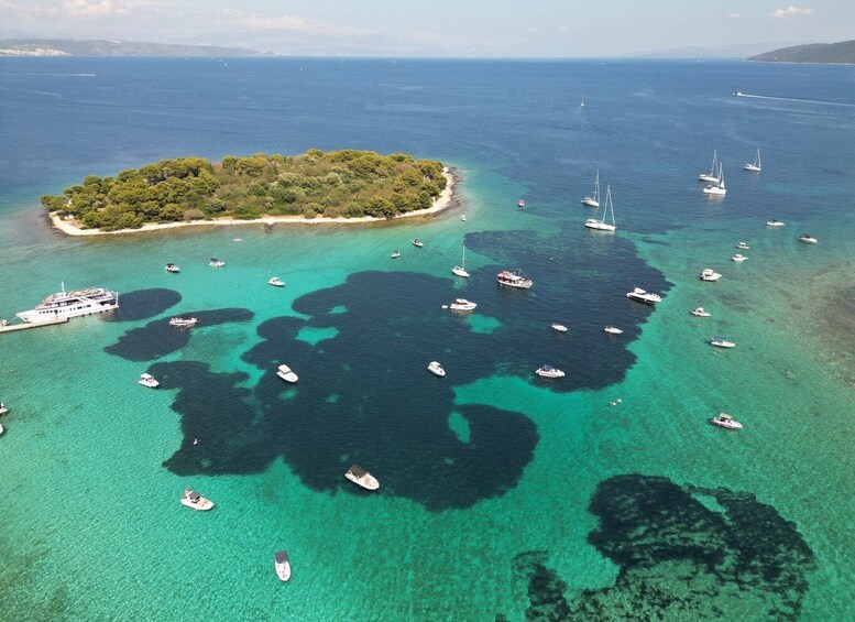 Picture 2 for Activity From Trogir: Half-Day 3-Island Boat Tour with Coffee/Water