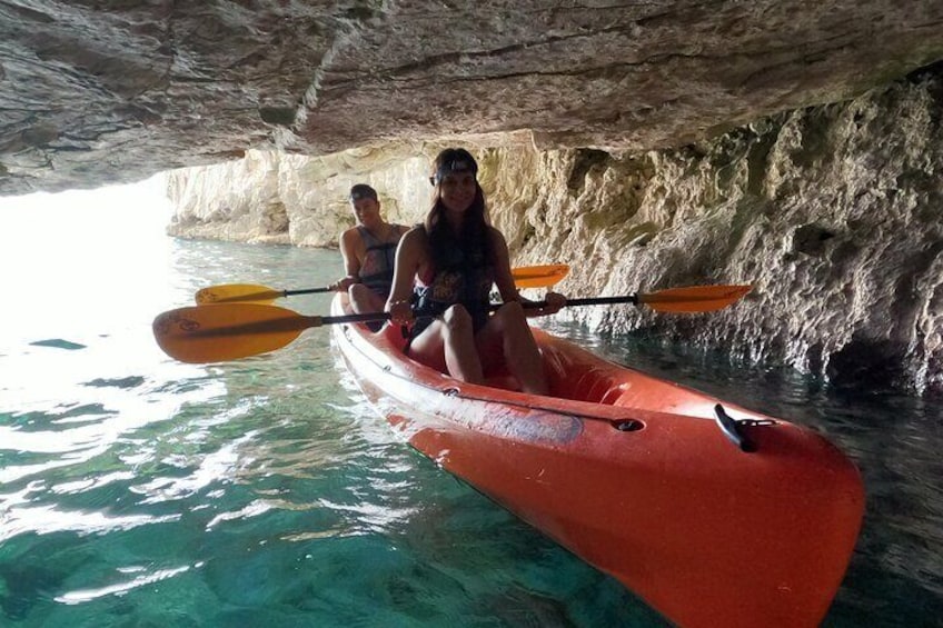 Self-Guided Kayak Tour around Cliffs and Islands of Pula