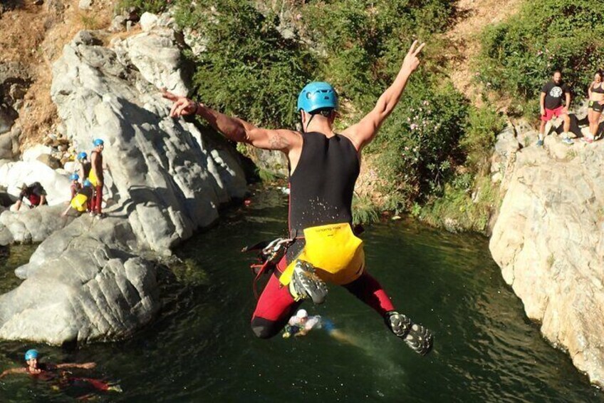 From Mijas: Guadalmina Canyon Canyoning Tour