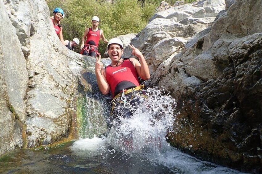 From Mijas: Guadalmina Canyon Canyoning Tour