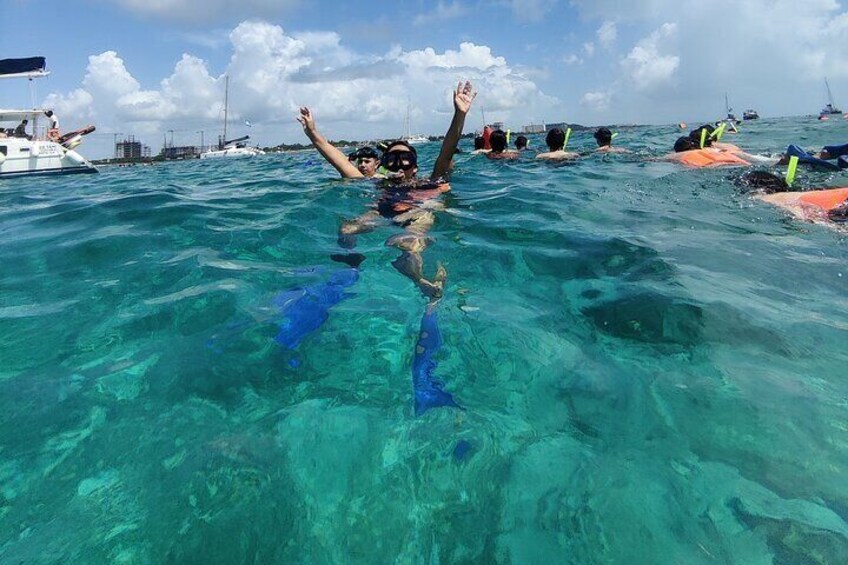 Isla Mujeres Catamaran Tour from Cancun with Snorkel and Open Bar