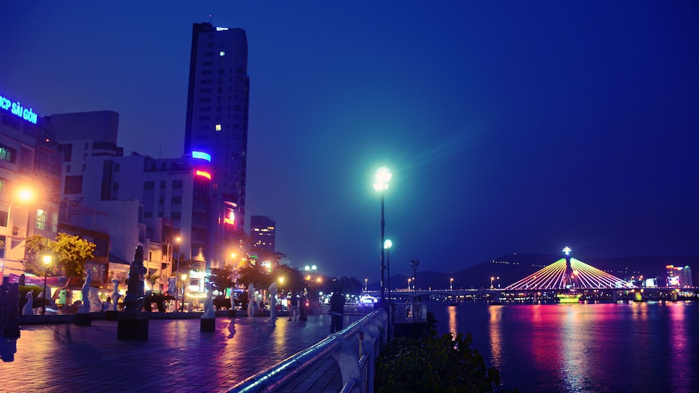 City at night in Da Nang
