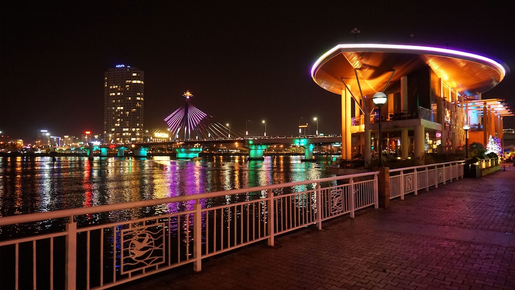 Cityscape at night in Da Nang