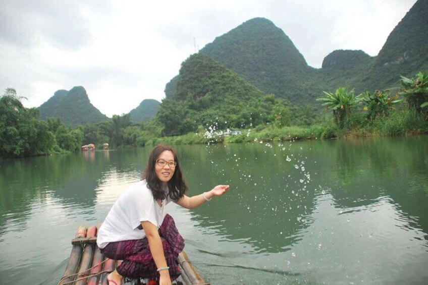 Yangshuo Private Day Tour of Yulong Bamboo Boat and Biking