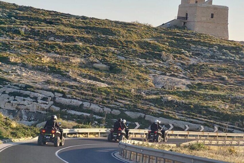 Blue Lagoon and Sunset Quad Tour in Gozo and Dinner