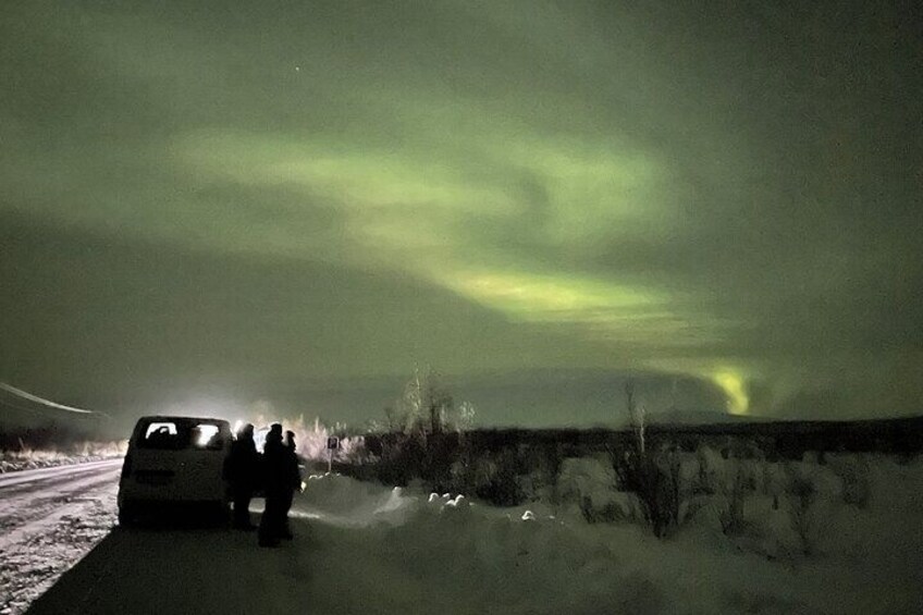 Northern Light hunt with minibus to Abisko