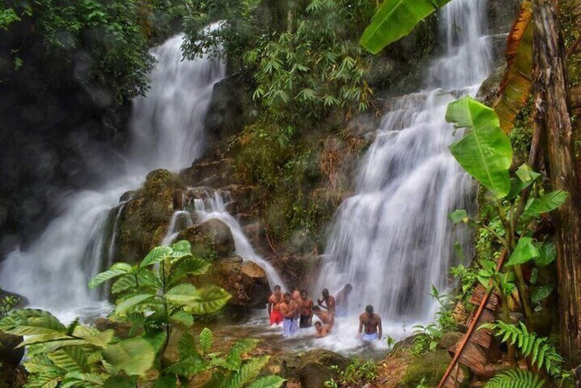 Bath in private waterfalls