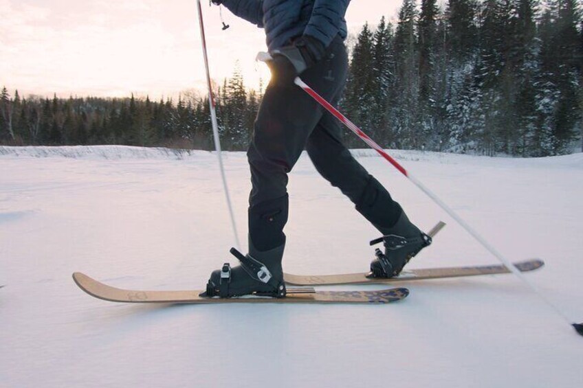 Hok skiing introduction (Two Harbors, Larsmont Cottages)