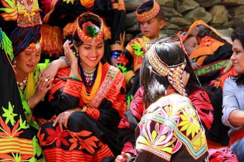 Ladies preparing for their Cultural Festival in Kalash