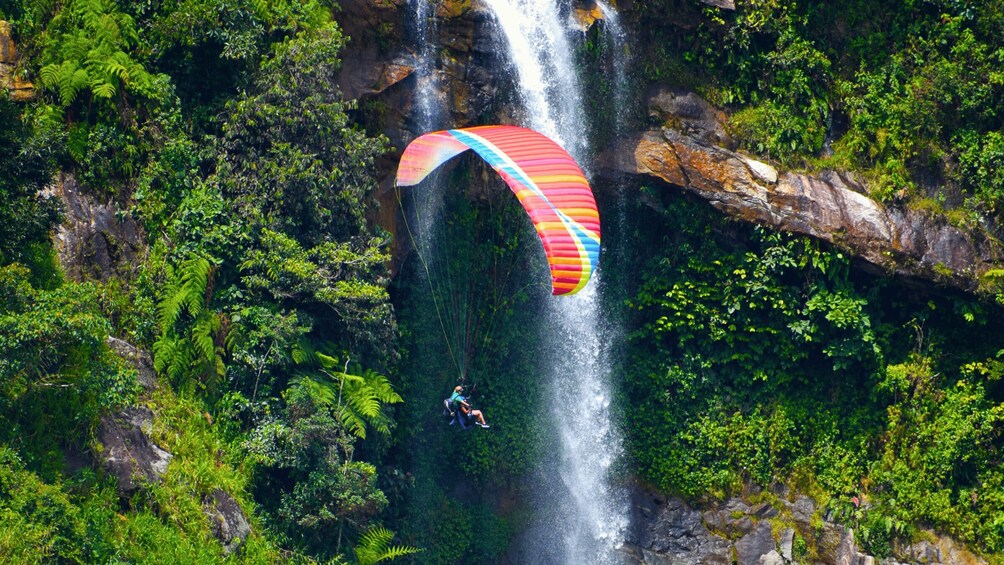 From Medellín: ATV and Waterfall Paragliding Tour