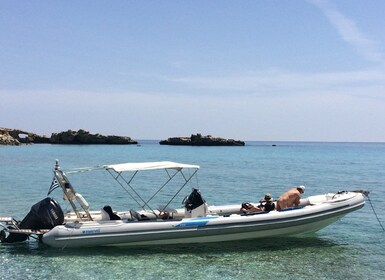 Chania: crociera privata in gommone ad Akrotiri e Seitan Limania