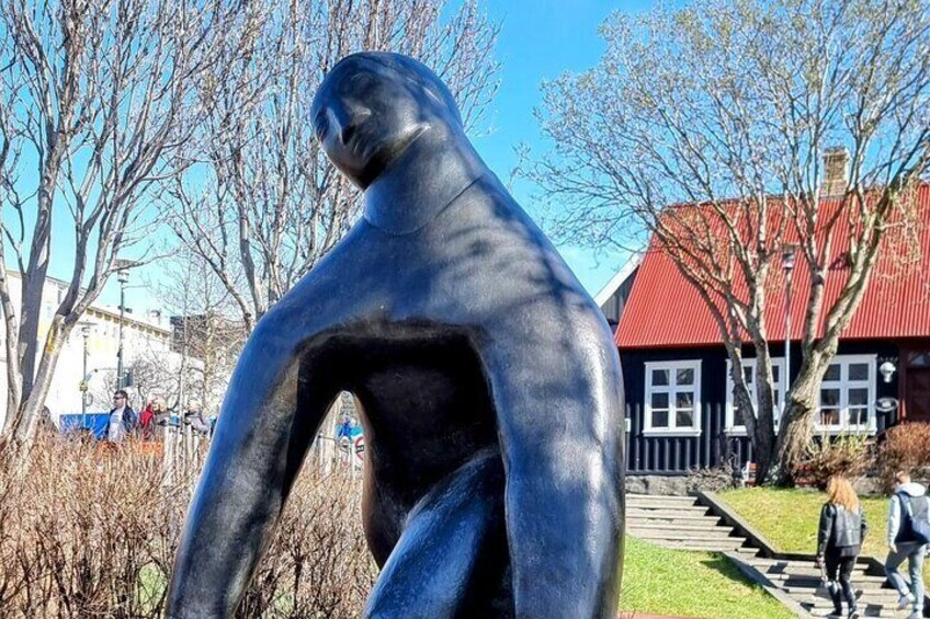 The Vatnsberinn Statue in Reykjavik holds a story of hardship and equality, let Your Friend in Reykjavik share it with you. 