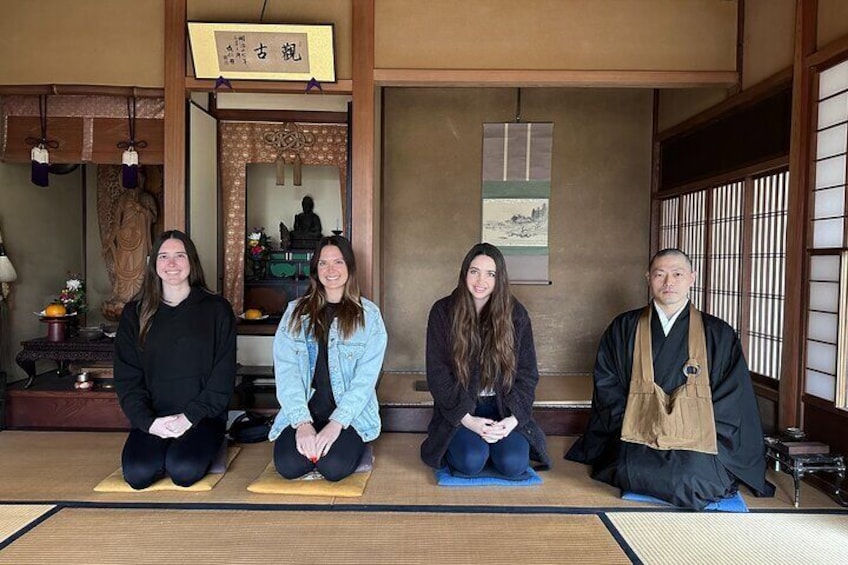 zen meditation at a monk's home