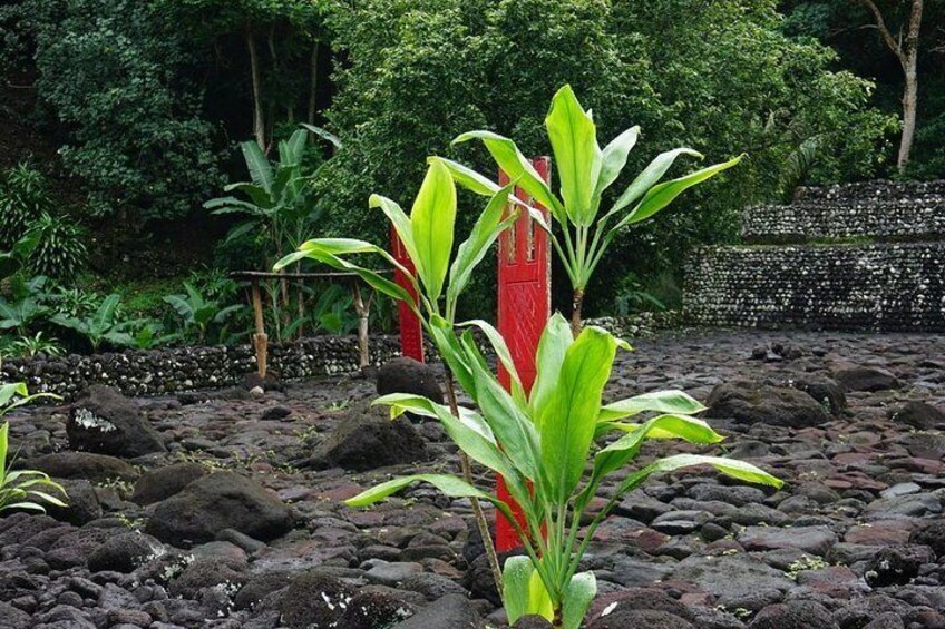 Polynesian temple on the open air