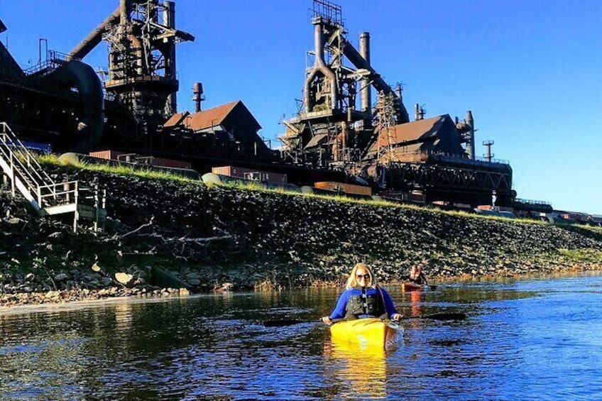 Bethlehem Steel Stacks seen from the Lehigh River