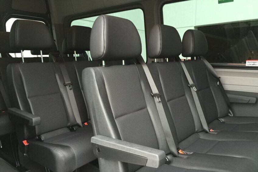 Seats up to 11 passengers. 