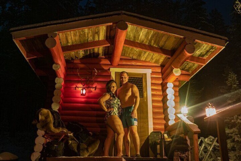Log Sauna Evening in the Wilderness in Rovaniemi