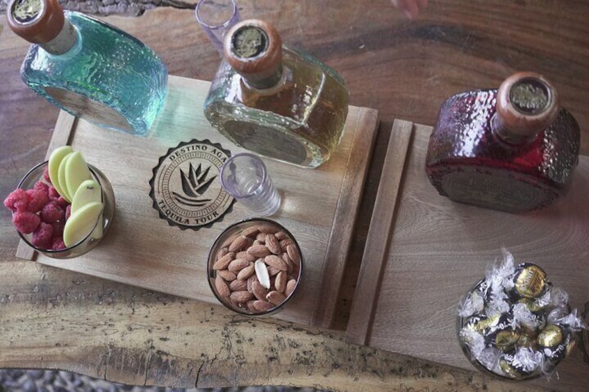 White, reposado and añejo tequila accompanied by food pairings