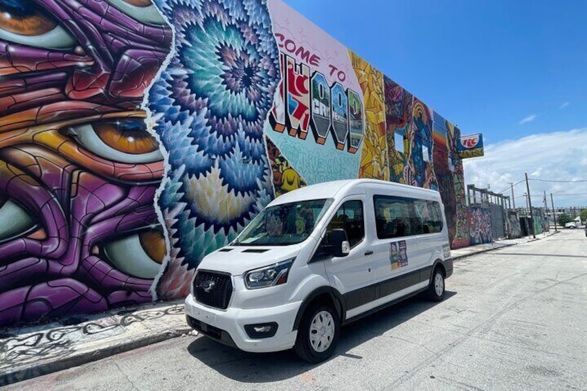 brand new passenger van with AC the best way to enjoy Miami and the hot weather