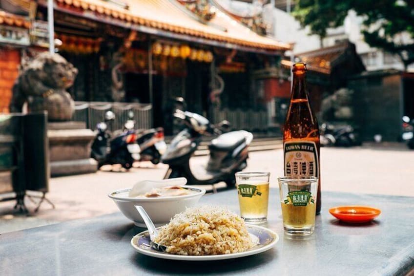 Enjoy a meal in a "beer garden"