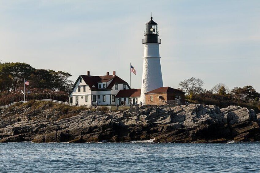 Portland Head Light. Seen best through a artillery window inside of Fort Scammel!