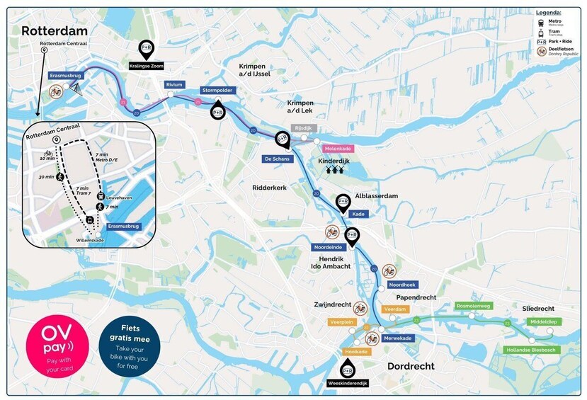 Picture 1 for Activity Rotterdam: Waterbus Ticket to Dordrecht and/or Kinderdijk